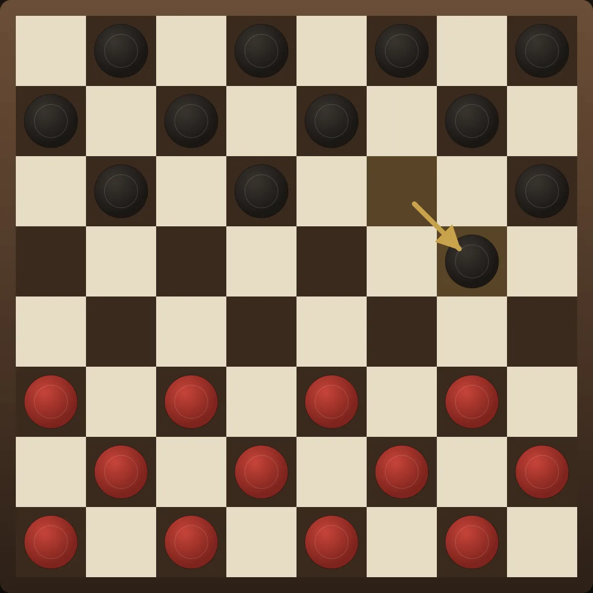 The Bristol checkers opening — black plays 11-16, developing down the flank rather than to the centre.